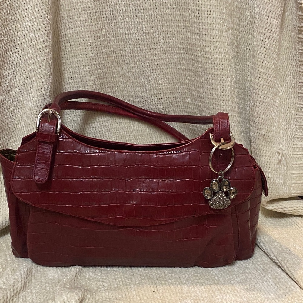 Maxx New York Croc Embossed  Leather Bag